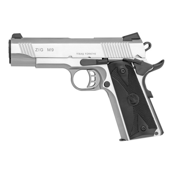 Pistolet TISAS ZIG M9 STAINLESS CAL 9X19MM 9+1CPS  Chez DEVILLE ARMORY. Votre armurerie en ligne.