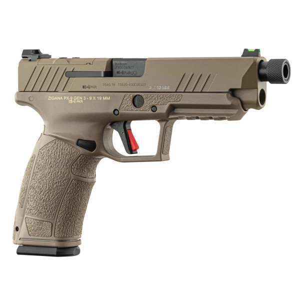 Pistolet TISAS PX-9 TACTICAL calibre 9x19 mm FDE Fileté  Chez DEVILLE ARMORY. Votre armurerie en ligne.