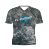 T-shirt DED CZ Shadow 2 Smoke - Gris, taille : 10XL, Nom personnalisé : Avec nom personnalisé, Type de vêtements : Régulier (Hom