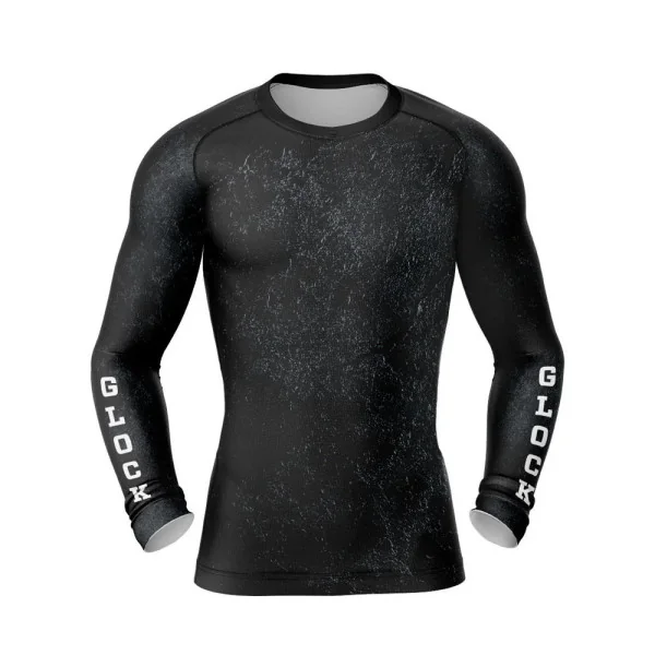 DED GLOCK T-shirt de compression à manches longues de compétition foncé, taille : 9XL, type de vêtements : régulier (hommes) Ch