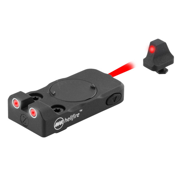 Hellfire visée glock illuminée  Chez DEVILLE ARMORY. Votre armurerie en ligne.