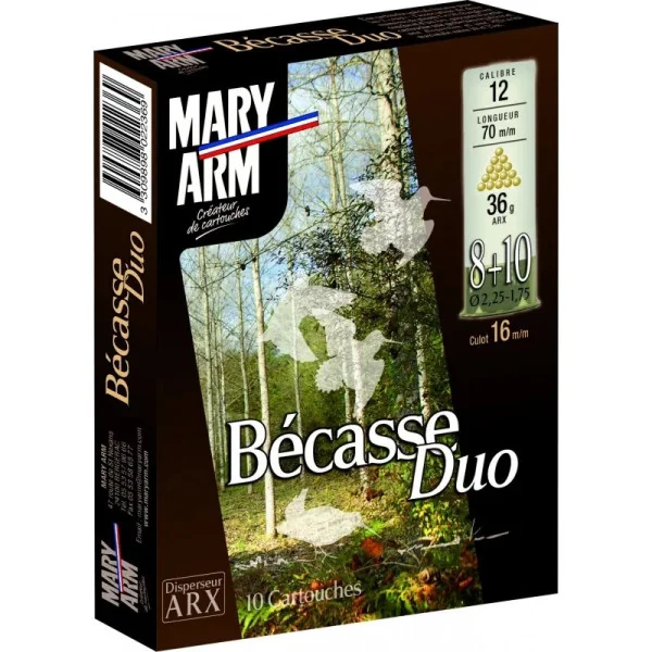 Cartouches Mary Arm Bécasse DUO 36g- Cal. 12/70