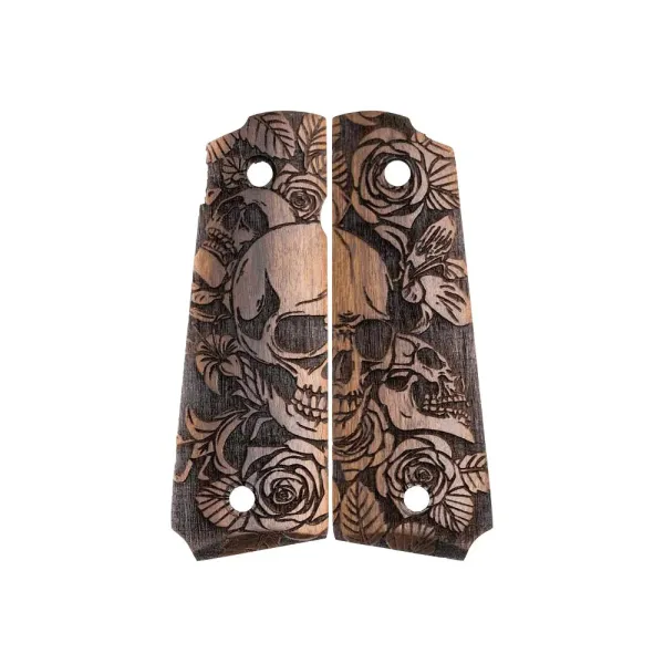Mbt Grips PLAQUETTES BOIS PT1911 SKULL