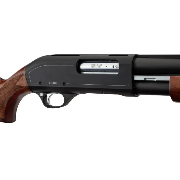 Fusil de chasse à pompe Yildiz S61 crosse bois Cal 12/76