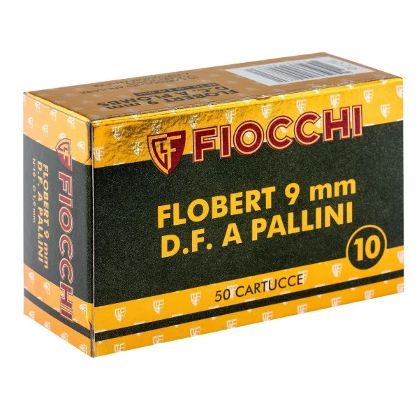 Fiocchi Cartouches 9 mm Flobert à grenaille de plomb