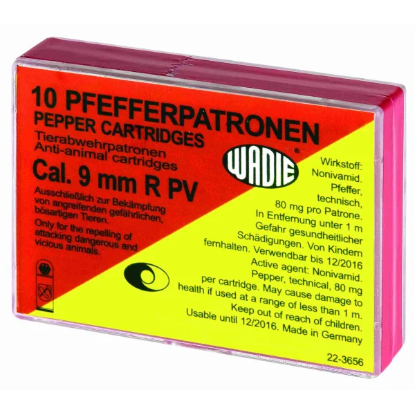 Wadie Boîte de 10 cartouches 9 mm RK à poivre