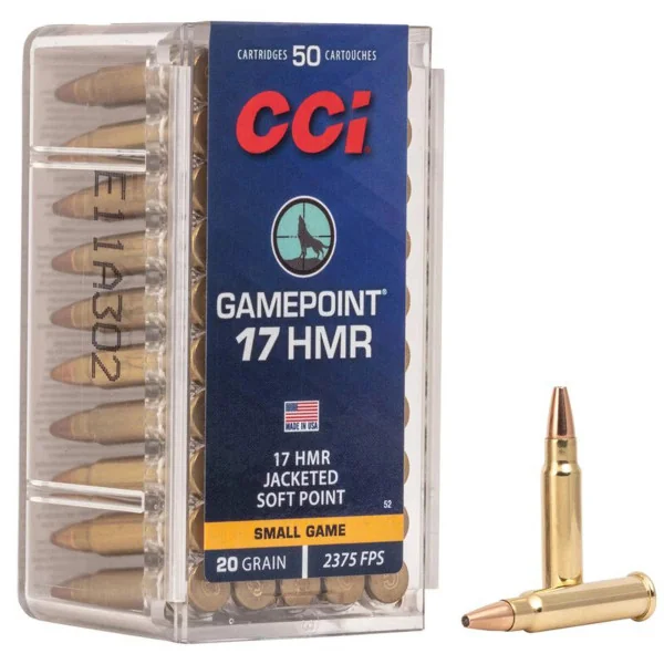 Cartouches CCI .17 HMR Gamepoint 20 grains