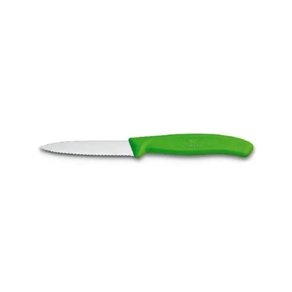 COUTEAU OFFICE VICTORINOX SWISSCLASSIC 8 CM VERT A DENTS