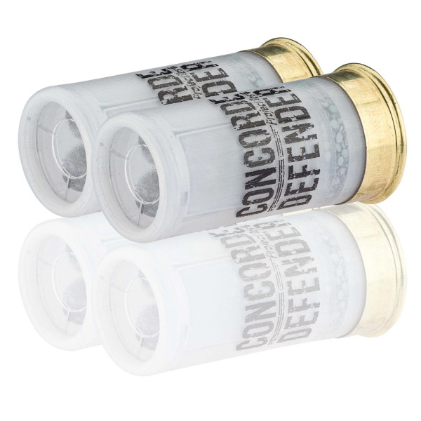 4 cartouches Mini Defend-Ball cal. 12/50 chevrotine Elastomere  Chez DEVILLE ARMORY. Votre armurerie en ligne.