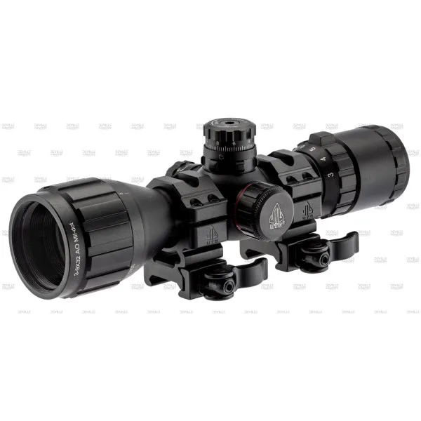 UTG Lunette de tir Mildot illuminée 3-9 x 32 mm - Rouge/verte