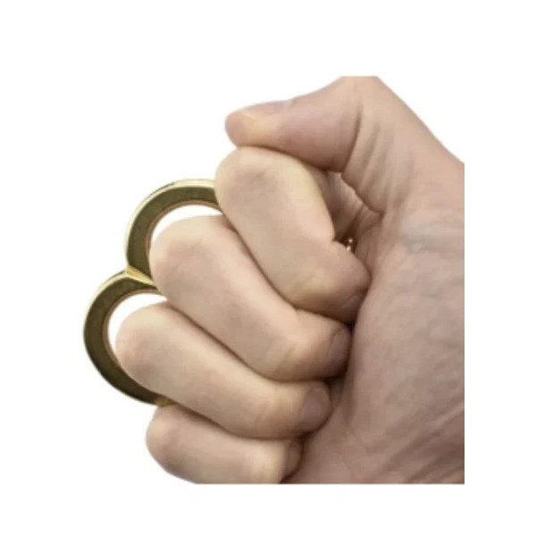 Mini poing américain 2 doigts laiton MAXKNIVES  Chez DEVILLE ARMORY. Votre armurerie en ligne.