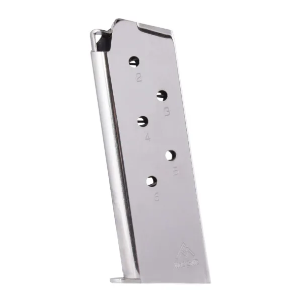 Mec-Gar CHARGEUR COLT 1911 OFFICER 6RDS NICKEL 45ACP