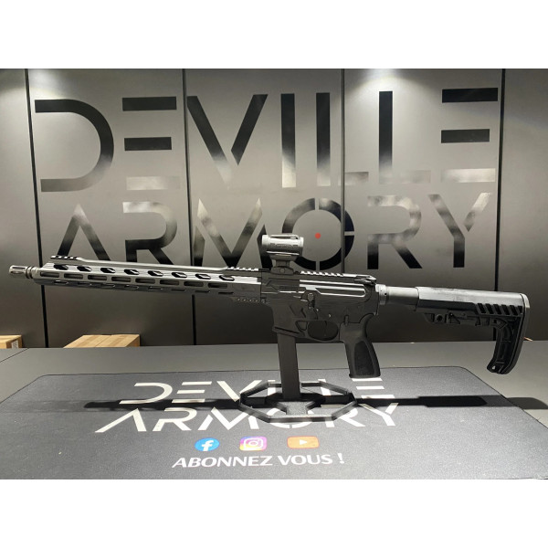 Carabine AR9 LFA Challenger Noir 16" 9X19 + Depart Triggertech + Holosun ARO  Chez DEVILLE ARMORY. Votre armurerie en ligne.