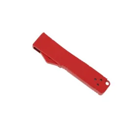 Petit couteau automatique aluminium anodisé rouge