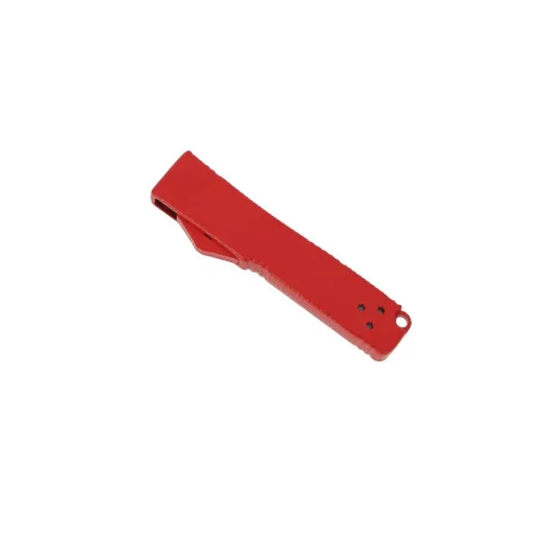 Petit couteau automatique aluminium anodisé rouge
