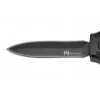 Couteau automatique aluminium anodisé noir lame double tranchant