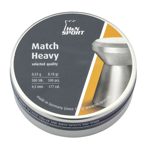 Plombs Match Heavy cal. 4,5 mm  Chez DEVILLE ARMORY. Votre armurerie en ligne.