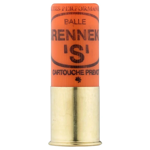 Cartouche Prevot à balle BRENNEKE ''S'' demi-blindée - Cal. 12/70