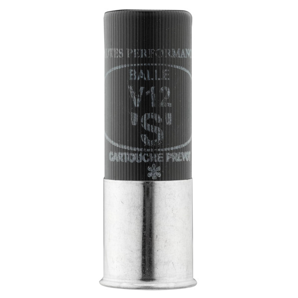 Cartouches Prevot à balle V12 ''S''  demi-blindée - Cal. 12/70  Chez DEVILLE ARMORY. Votre armurerie en ligne.