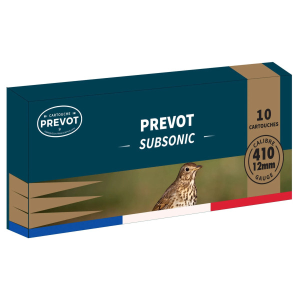 Cartouches Prevot balles Wonder Subsonique - Cal. 410/76  Chez DEVILLE ARMORY. Votre armurerie en ligne.