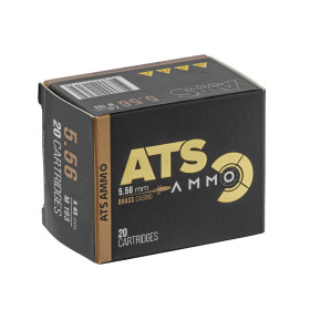 Munitions ATS X-Force calibre 5.56x45 mm FMJ 55 gr - Boite de 20  Chez DEVILLE ARMORY. Votre armurerie en ligne.