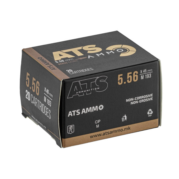 PACK 200 munitions ATS X-Force calibre 5.56x45 mm FMJ 55 gr  Chez DEVILLE ARMORY. Votre armurerie en ligne.