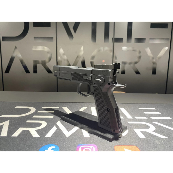 Pistolet Phoenix Drake Target 6'' Noir 9x19  Chez DEVILLE ARMORY. Votre armurerie en ligne.