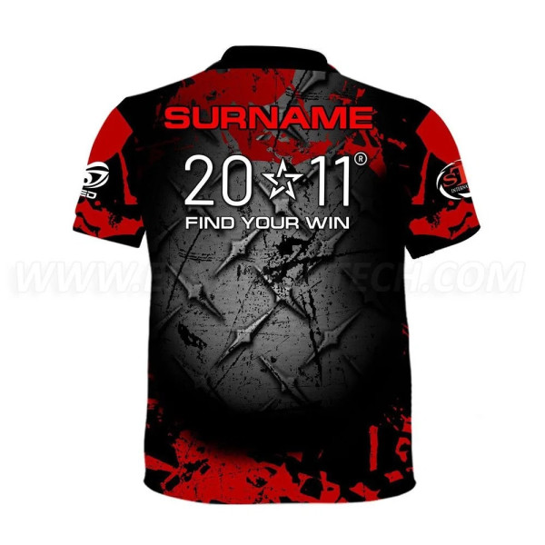 DED Sportswear Set STI 2011 Thème Rouge, taille : XXS, Nom personnalisé : No Name  Chez DEVILLE ARMORY. Votre armurerie en ligne