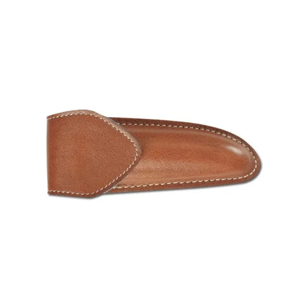 Etui Cuir moulé doublé marron 24