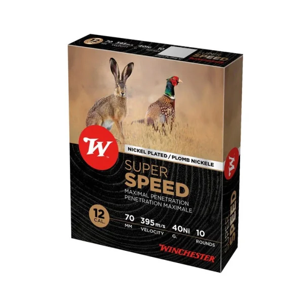 Cartouches Winchester Super Speed G2 nickel - Cal. 12/70