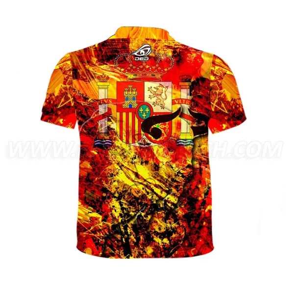 DED Ensemble Sportswear Spain Theme, size: L, Personnalisé Name: No Name