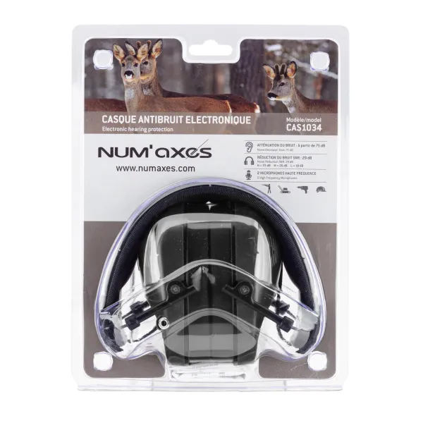 Casque antibruit électronique NUM'AXES CAS1034 Noir
