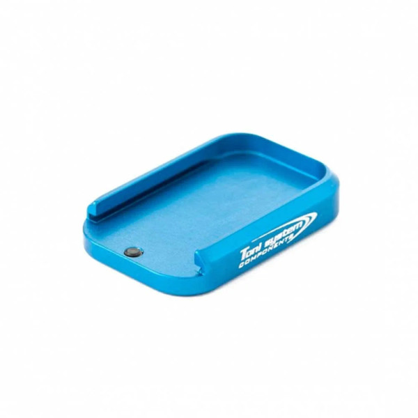 TONI SYSTEM PADCZP01 Talon de chargeur +0,5 tours pour CZ 75 P-01, BLEU  Chez DEVILLE ARMORY. Votre armurerie en ligne.