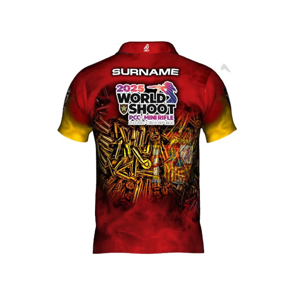 T-shirt officiel DED Espagne PCCMR Worldshoot 2025, taille : M, nom personnalisé : sans nom, type de vêtements : femme  Chez DEV