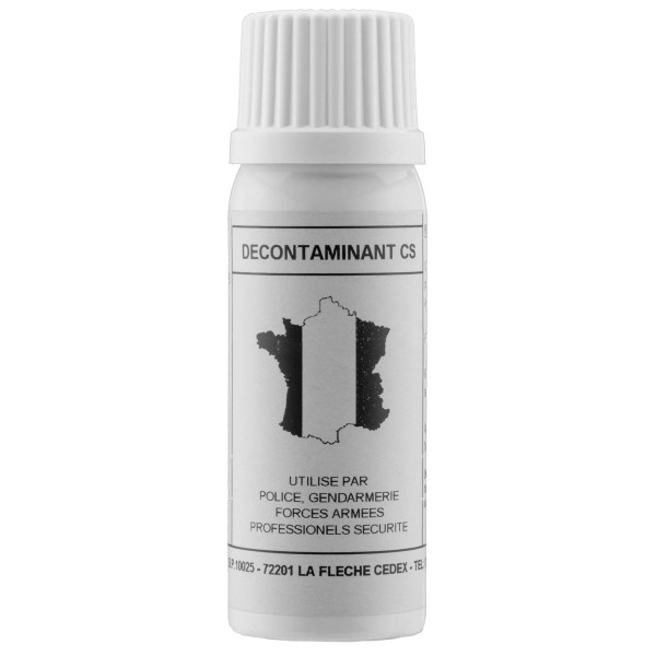 Décontaminant CS et CN - 50 ml  Chez DEVILLE ARMORY. Votre armurerie en ligne.