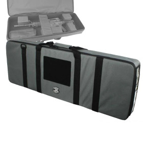 MALLETTE SEMI-RIGIDE 90CM GRISE  Chez DEVILLE ARMORY. Votre armurerie en ligne.