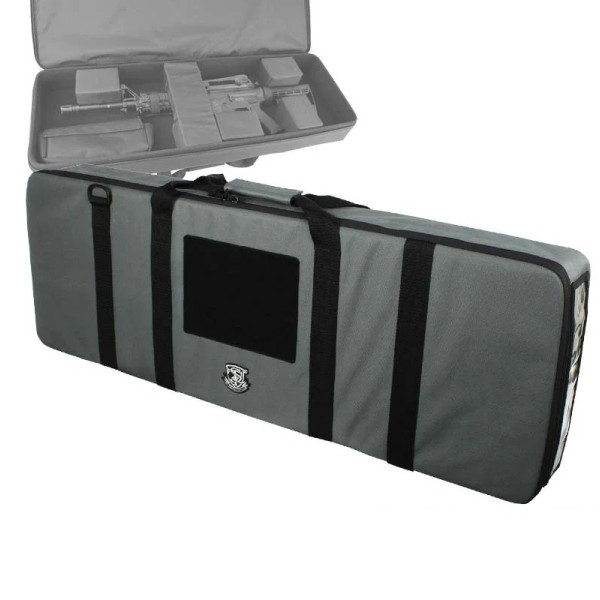 MALLETTE SEMI-RIGIDE 90CM GRISE  Chez DEVILLE ARMORY. Votre armurerie en ligne.