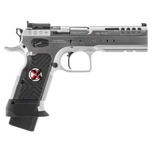 Pistolet TANFOGLIO XTREME LIMITED CUSTOM CHROME OR 9X19  Chez DEVILLE ARMORY. Votre armurerie en ligne.