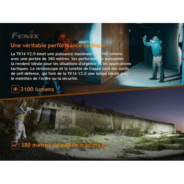 Fenix Lampe tactique APF TK16 V2.0 - 3100 LUMENS