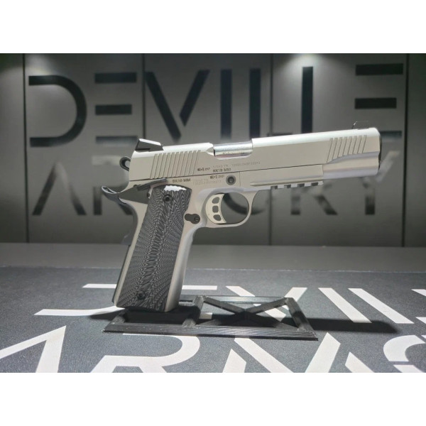 Pistolet TISAS ZIG PC 1911 Inox CAL 9X19 mm  Chez DEVILLE ARMORY. Votre armurerie en ligne.