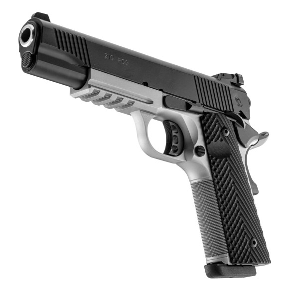 Pistolet TISAS ZIG PC 1911 Bicolore 5'' HAUSSE FIXE  Chez DEVILLE ARMORY. Votre armurerie en ligne.