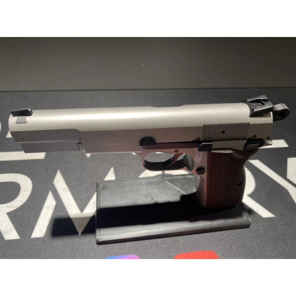 Pistolet TISAS ZIG 14 cal 9X19 mm Stainless  Chez DEVILLE ARMORY. Votre armurerie en ligne.
