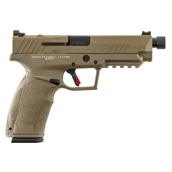Pistolet TISAS PX-9 TACTICAL calibre 9x19 mm FDE Fileté  Chez DEVILLE ARMORY. Votre armurerie en ligne.