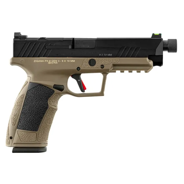 Pistolet TISAS PX-9 TACTICAL calibre 9x19 mm bicolore Fileté