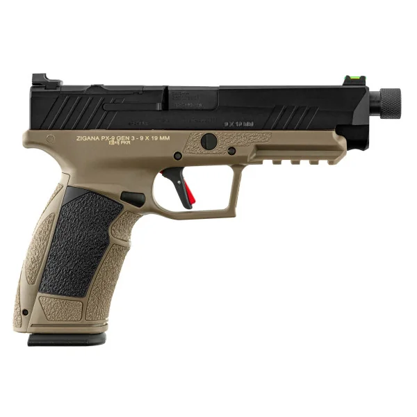 Pistolet TISAS PX-9 TACTICAL calibre 9x19 mm bicolore Fileté