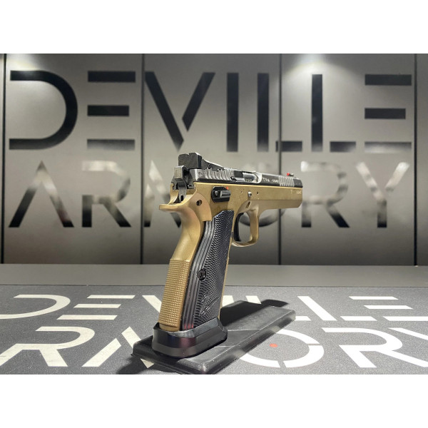 Occasion pistolet CZ 75 TS Deep bronze 9x19  Chez DEVILLE ARMORY. Votre armurerie en ligne.