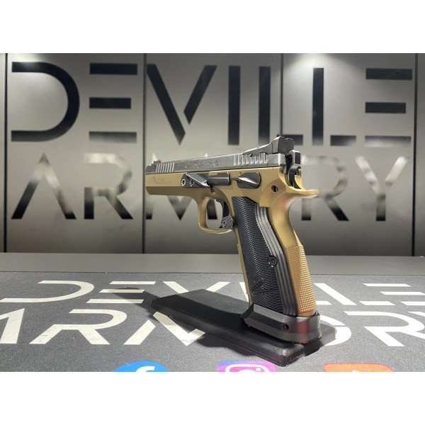 Occasion pistolet CZ 75 TS Deep bronze 9x19  Chez DEVILLE ARMORY. Votre armurerie en ligne.