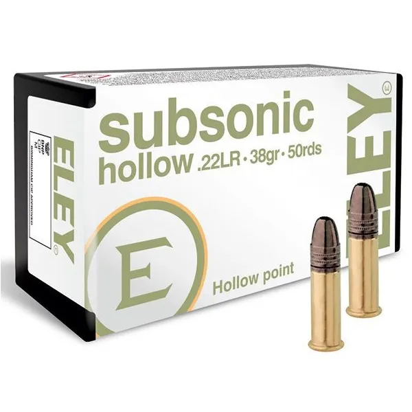 ELEY  22 LR Subsonic Hollow Point 38 Gr  50 /5000 | Deville Armory