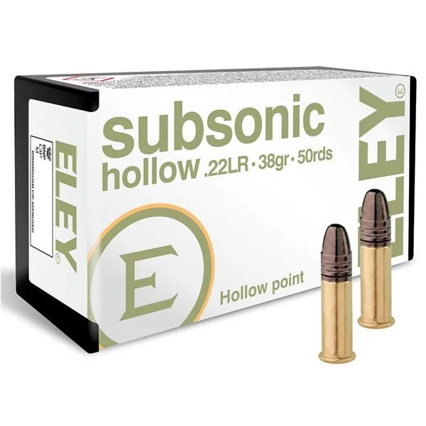 ELEY  22 LR Subsonic Hollow Point 38 Gr  50 /5000 | Deville Armory