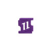 TARGET ONE Modular Belt Link (with Pin), Color: Purple